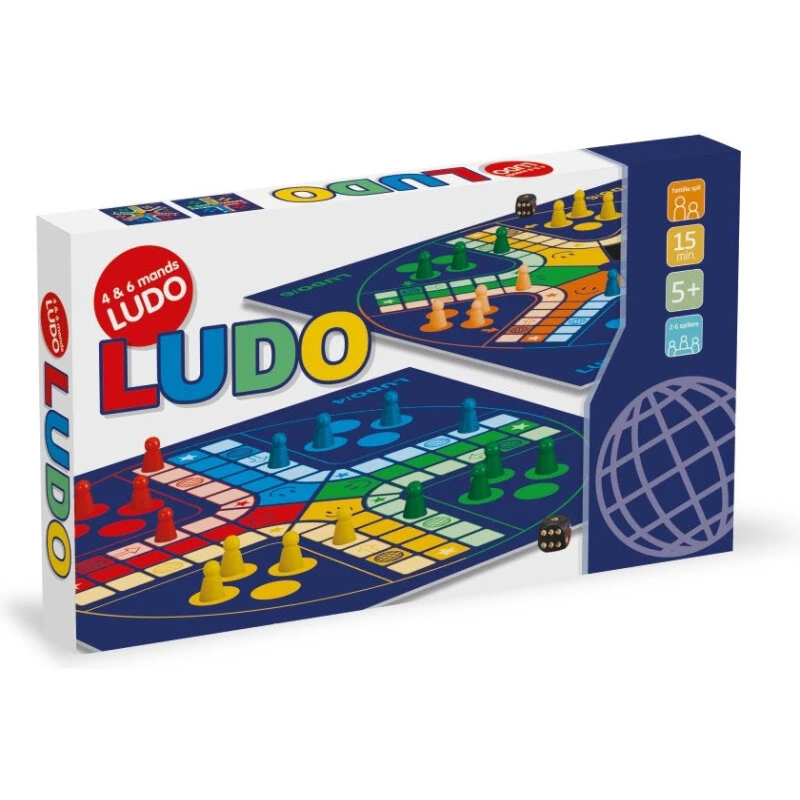 Ludo brætspil til 4 eller 6 personer