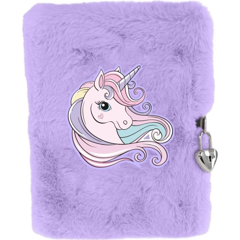 Tinka 8-804741 Dagbog med Hjertelås - Unicorn Lilla