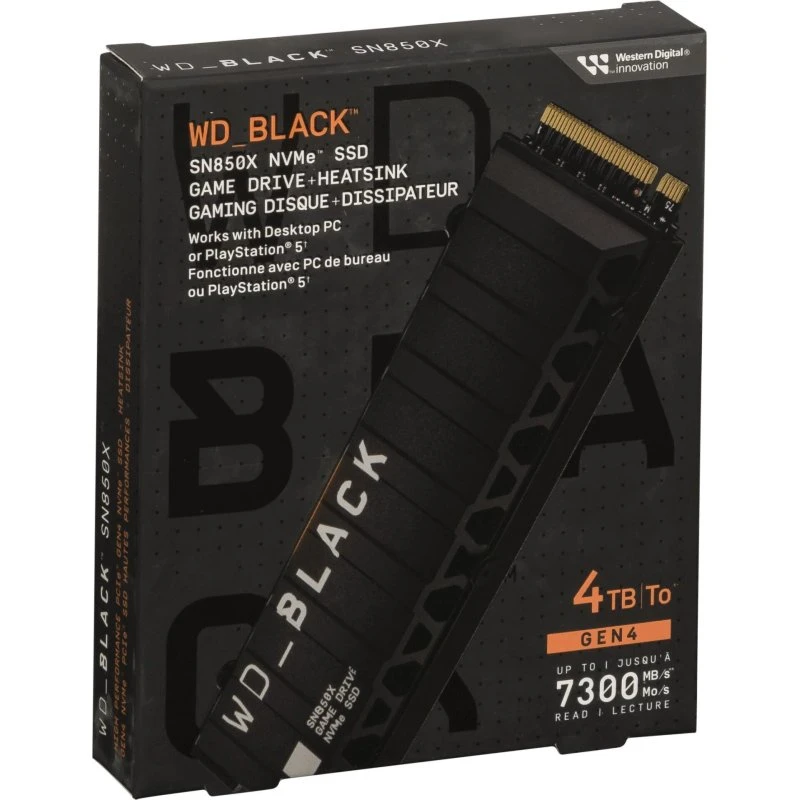 WD Black SN850X SSD 4TB NVMe M.2