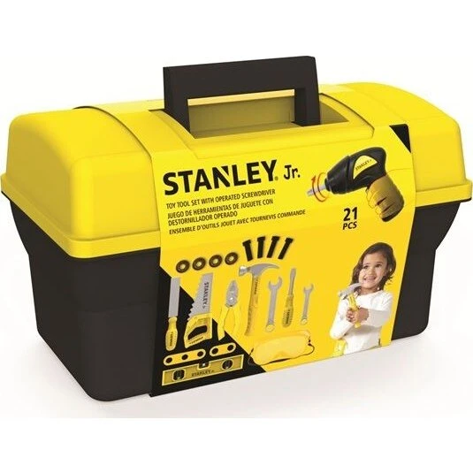 Stanley Jr. 94001 Værktøjskasse til Børn – 21 Dele, 3+ år