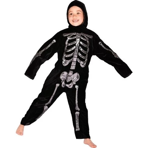 Den Goda Fen Deluxe Skelet-Jumpsuit, Sort, 116 cm