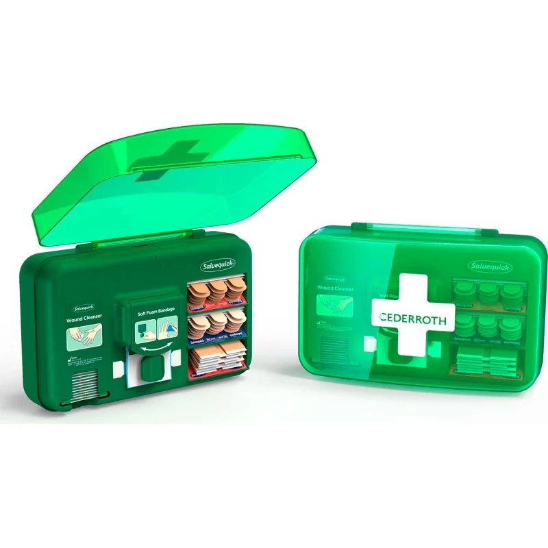 Cederroth Wound Care Førstehjælpssæt, grønt, 31x16x20 cm