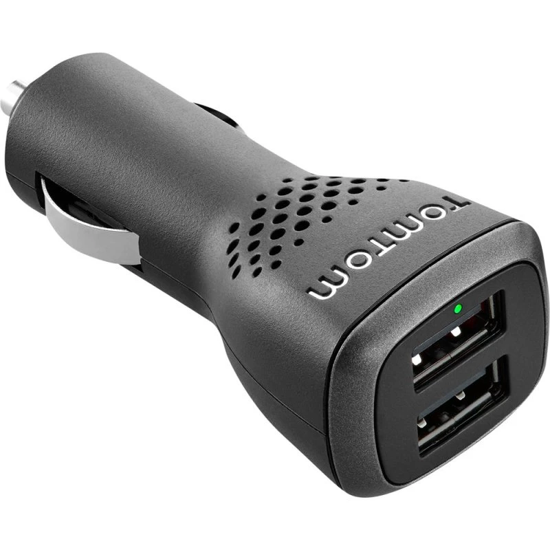 TomTom High-Speed Dual Charger - Bilstrømsadapter 2.4A