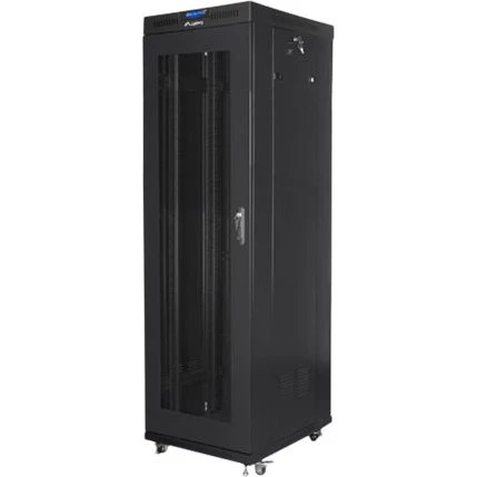 Lanberg Rack Sort 42U 19" med 4 køleblæsere