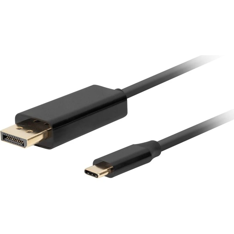 Lanberg USB-C til DisplayPort-kabel 1 m, 4K 60 Hz, sort