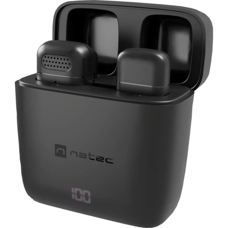 Natec Hopper Trådløs Mikrofon, USB-C, Sort