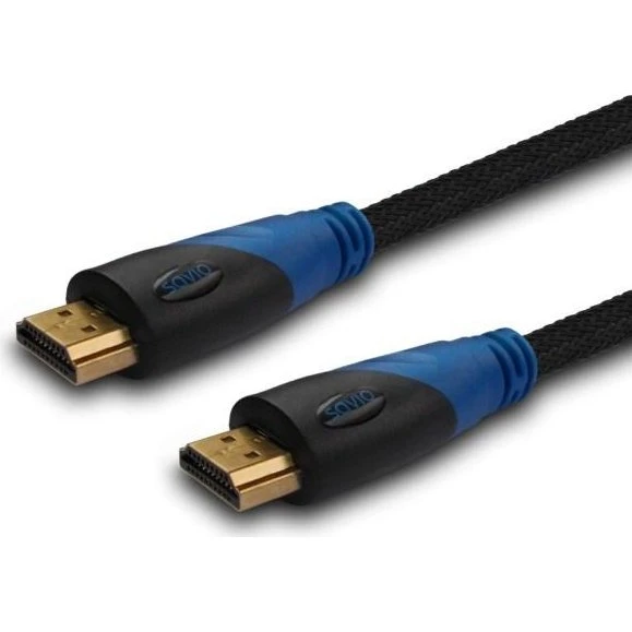 Savio CL-48 HDMI-kabel 2 m sort/blå