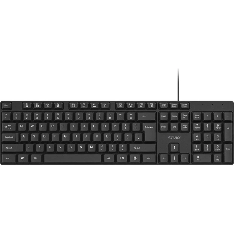 Savio KB-01 Tastatur USB, fuld størrelse, sort