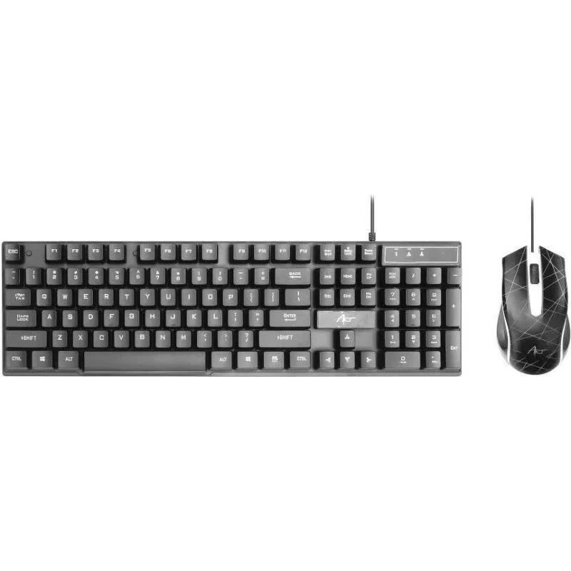 Art-multimedia AK-50 Keyboard & Mus Sæt, USB, Backlit, Sort