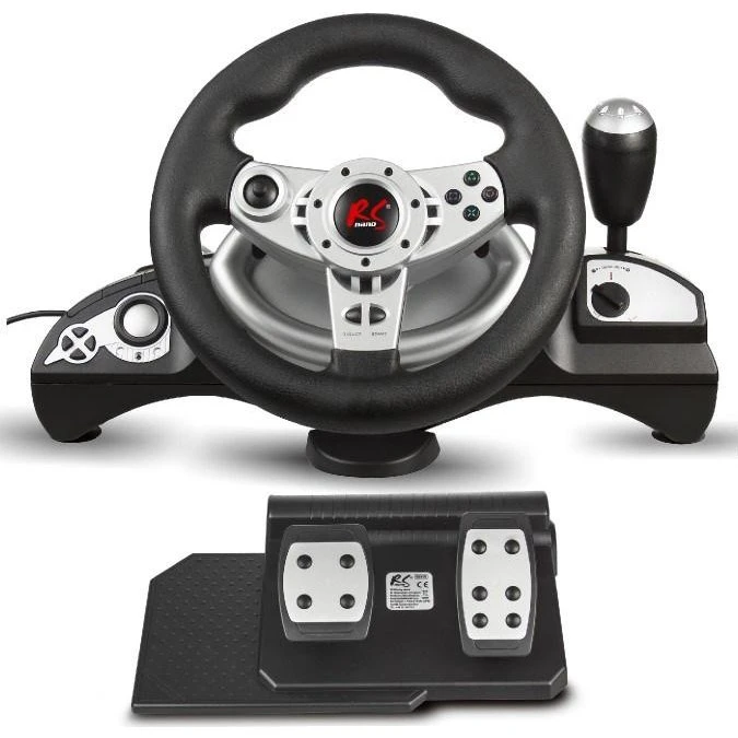 NanoRS RS700 Racing Rat med Pedaler, Sort/Sølv