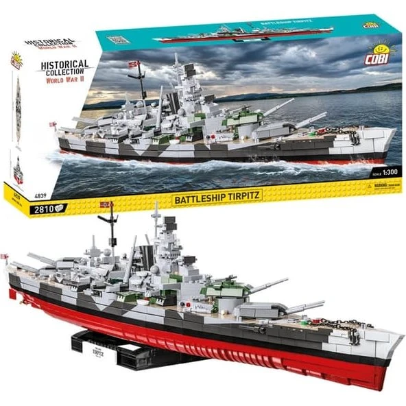 Cobi Tirpitz Slagskib 1:300 - 2810 Dele