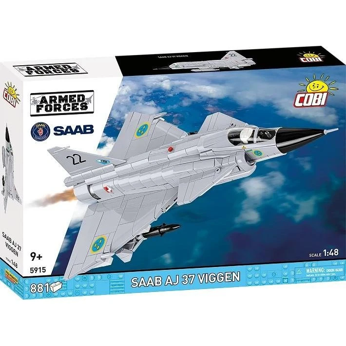 Cobi Blocks Saab AJ 37 Viggen Modelfly 881 Dele - 9+ år