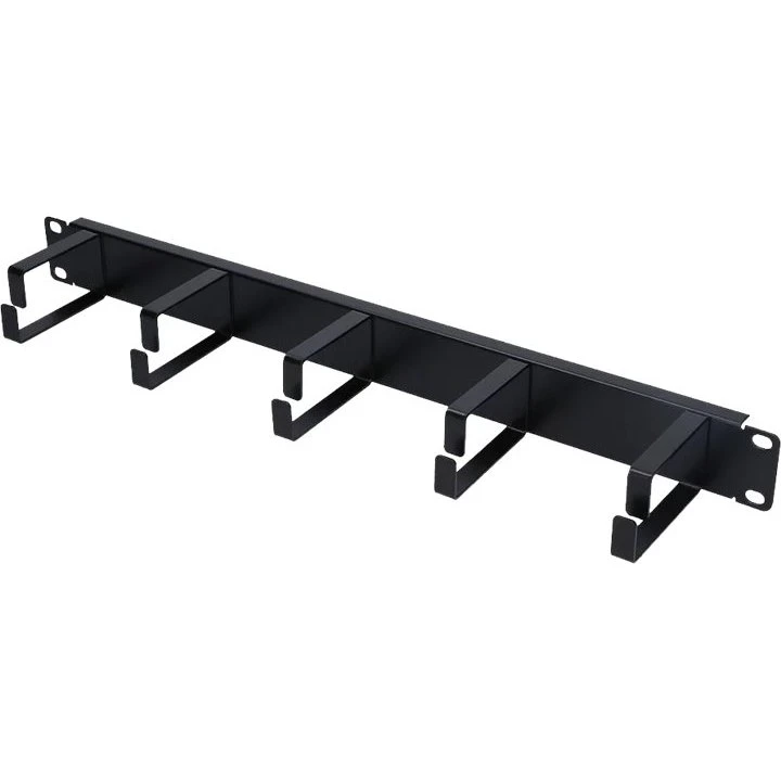 Extralink Sort 1U Panel til Kabelstyring, 19"