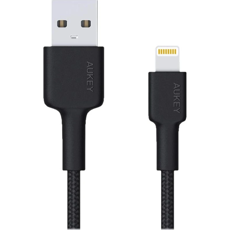 Aukey Lightning-kabel 1,2 m Sort