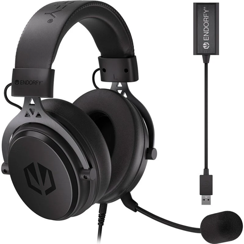 Endorfy VIRO Plus USB Hovedtelefoner Sort