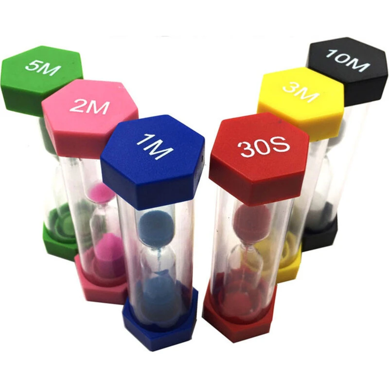 GPA Timeglas Sæt 6 stk – 30s/1/3/5/10/15 min, farvede