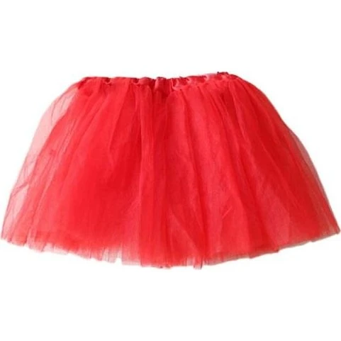 Ballerina Rød Tylskørt Tutu, 3 Lag