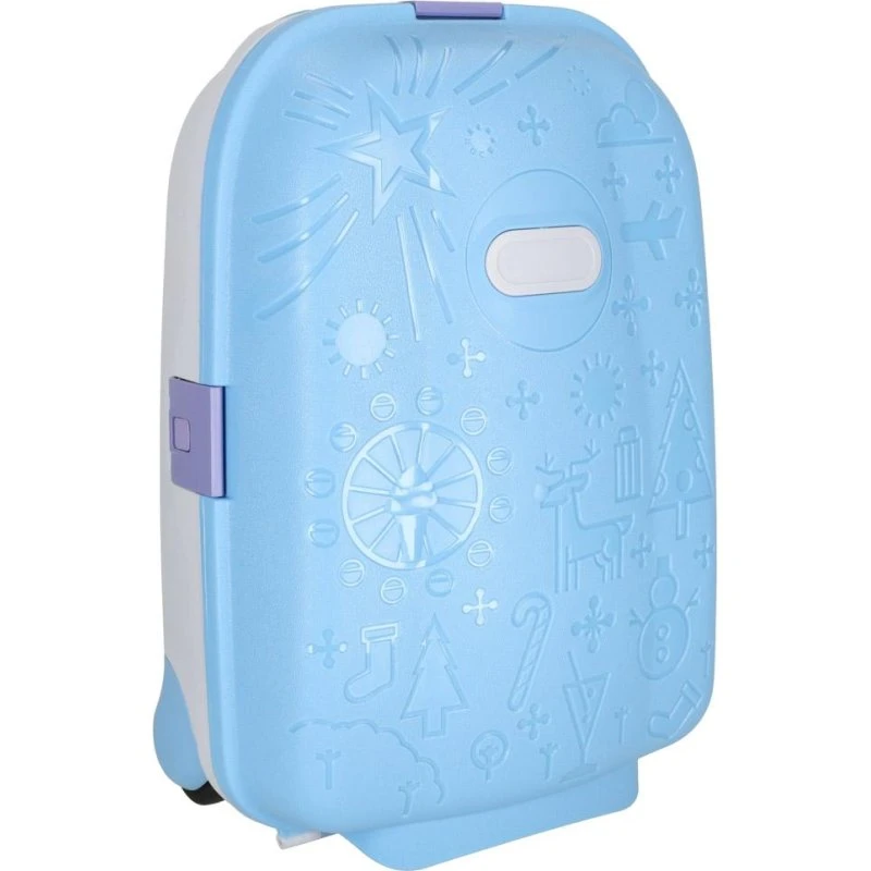 Blue Children's Suitcase on Wheels - Håndbagage, 43x30x19 cm
