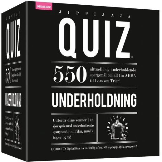 Jippijaja Quiz: Underholdning – 550 spørgsmål, 14+ (Kylskåpspoesi)