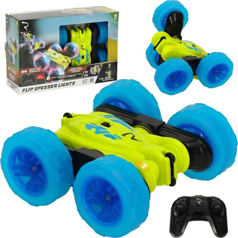 Revolt Flip Speeder RC Bil med lysende hjul, 5+ år