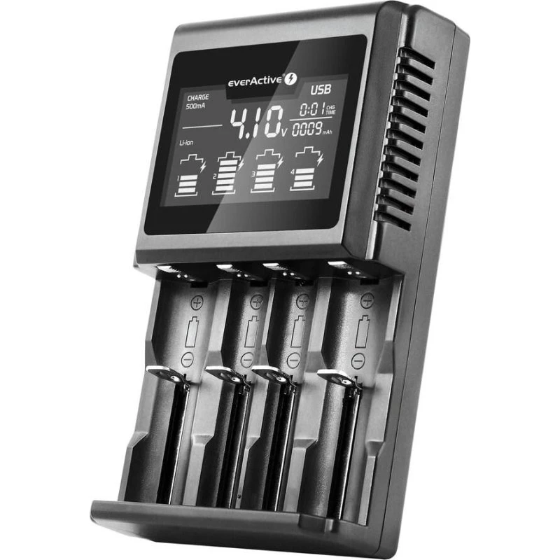 EverActive UC-4000 4-slots Li-ion/NiMH batterioplader
