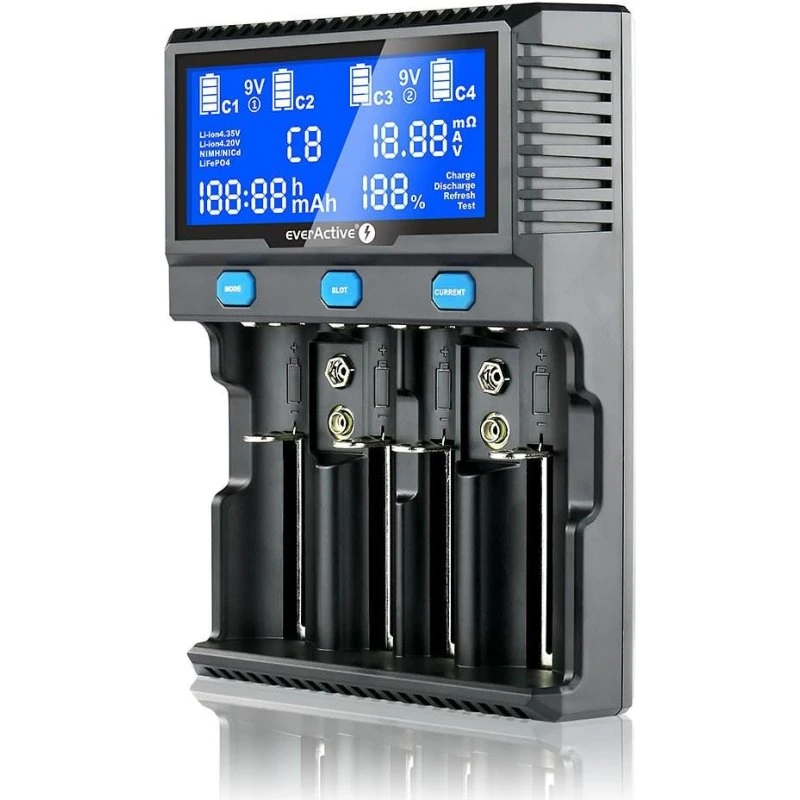 everActive UC-4200 4-batteri Li-ion & Ni-MH oplader