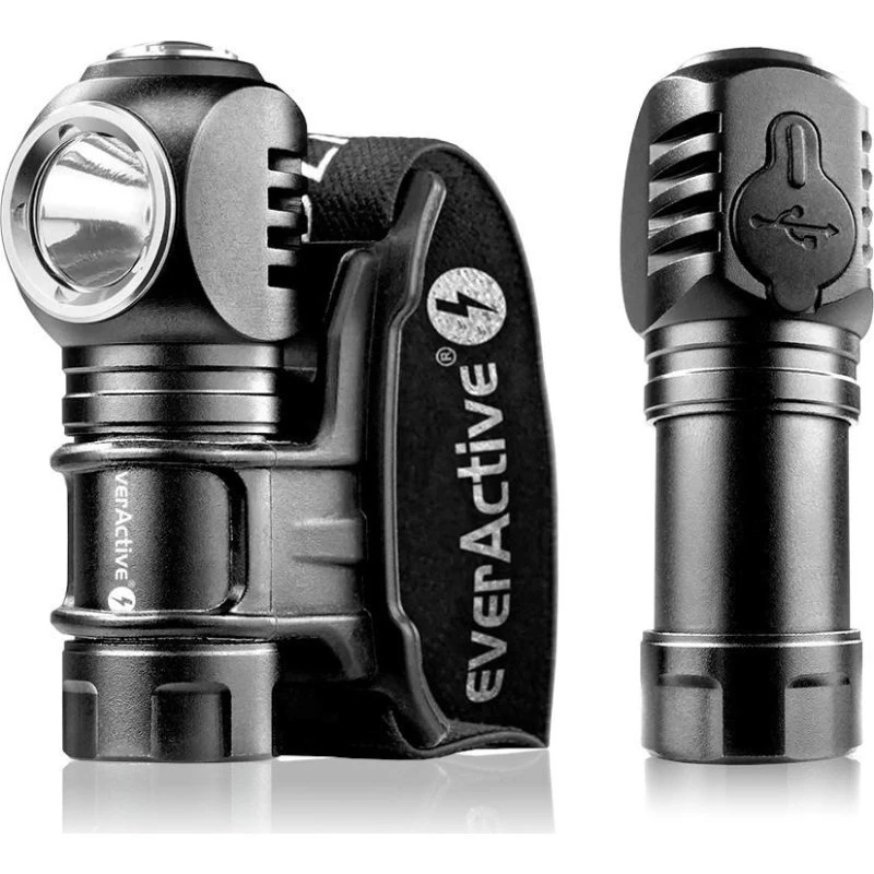 EverActive FL-55R 500 lm Genopladelig Pandelygte med LED