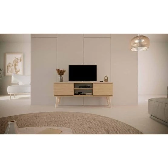 Toronto TV-bord 120 cm, natur finér og bøgetræ