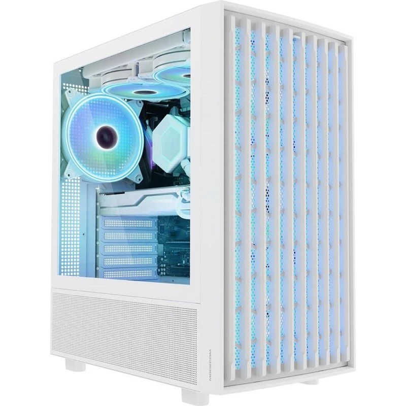 MODECOM Breeze ARGB Flow Midi Tower, hvid, USB 3.0 + USB-C