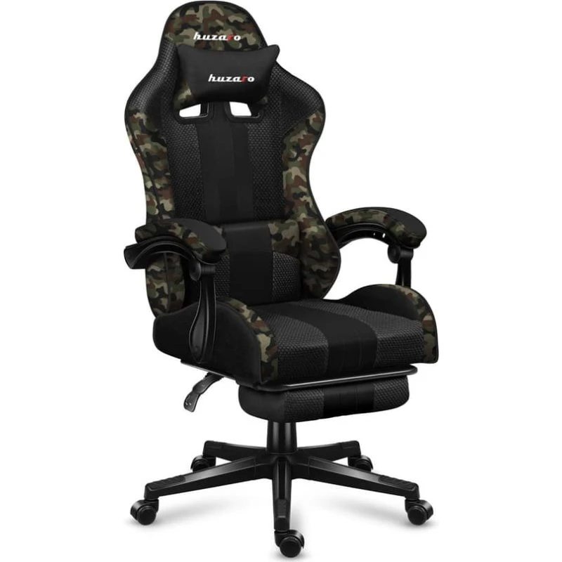 Huzaro Force 4.7 Camo Mesh Gaming Chair – Ergonomisk Gamerstol med Fodstøtte