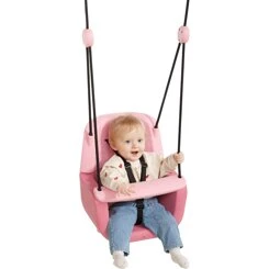 Ergo 3-i-1 babygynge lyserød - sort reb