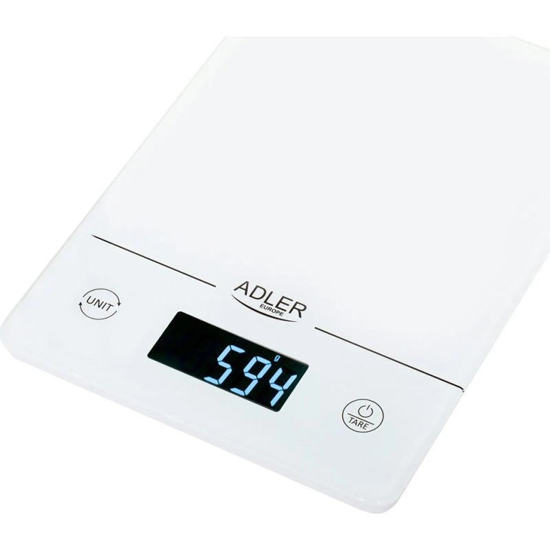 Adler AD 3170 Digital Køkkenvægt, Hvid (15 kg)