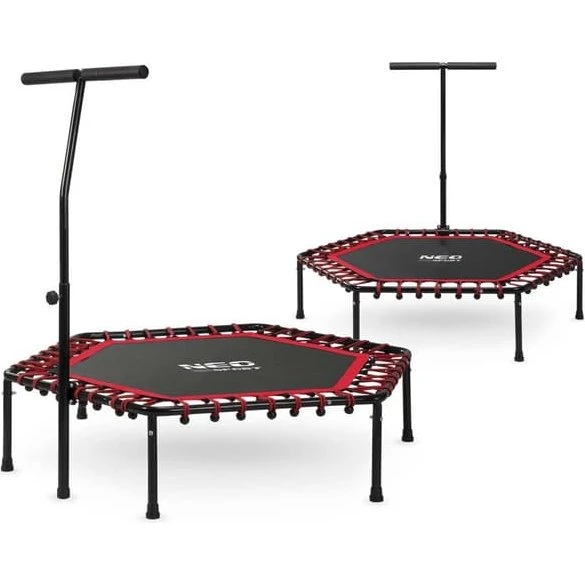 Neo-Sport Fitness Trampolin 127 cm Rødt med Håndtag