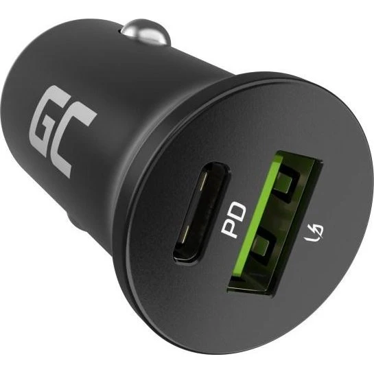 Green Cell GC CADM-GC-38AC Biloplader 38W USB-C + USB-A Sort