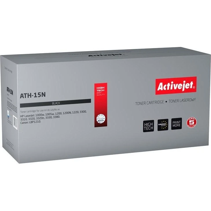 ActiveJet ATH-15N Sort Toner, 3.000 Sider, Kompatibel med HP/Canon