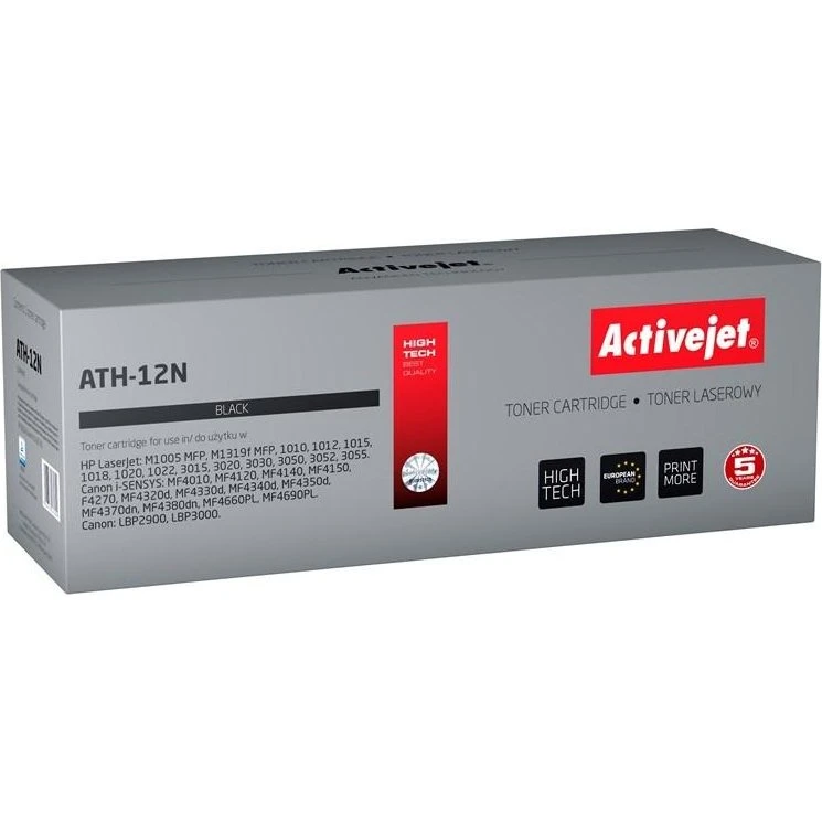 ActiveJet ATH-12N Supreme, sort, kompatibel med HP 12A Q2612A, 2.300 sider