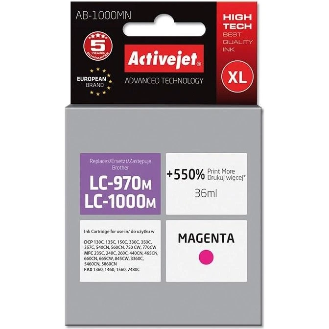 ActiveJet AB-1000MN Magenta XL, kompatibel til Brother