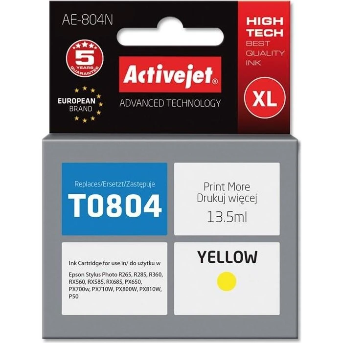 ActiveJet AE-804N XL Gul Blækpatron, 13,5 ml