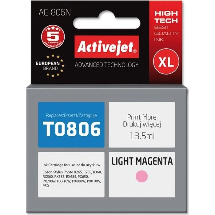ActiveJet AE-806N XL Lyserød Magenta (erstatter Epson T0806)