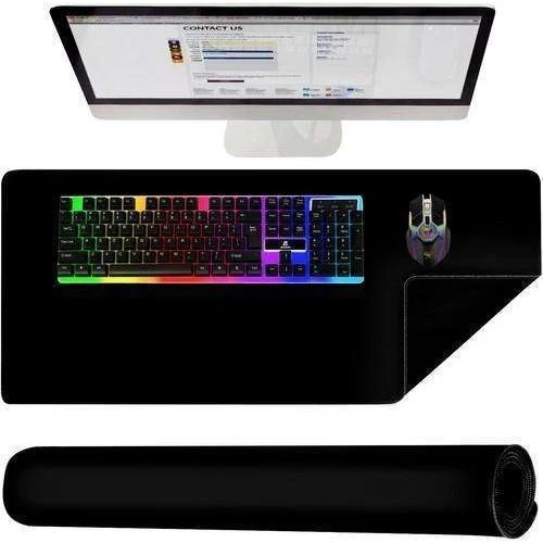 IZOXIS Musemåtte XXL 90x45cm - Stor Skrivebordsmåtte med Gummibund