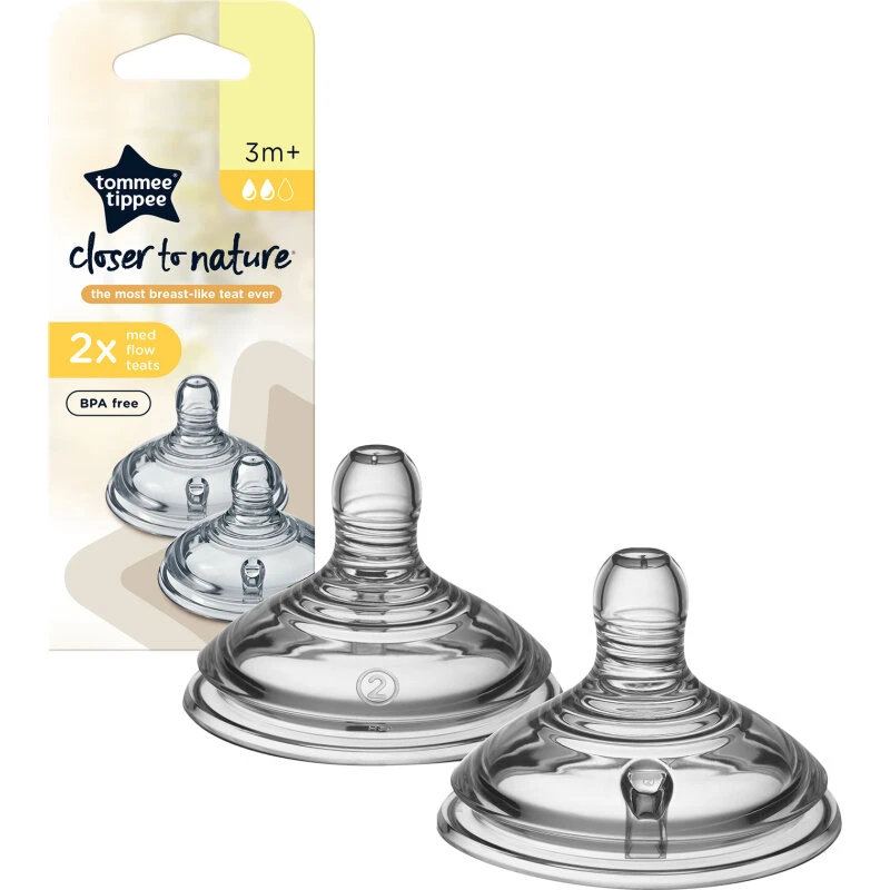 Tommee Tippee Closer to Nature Flaskesut 3+ mdr. Medium (2 stk)