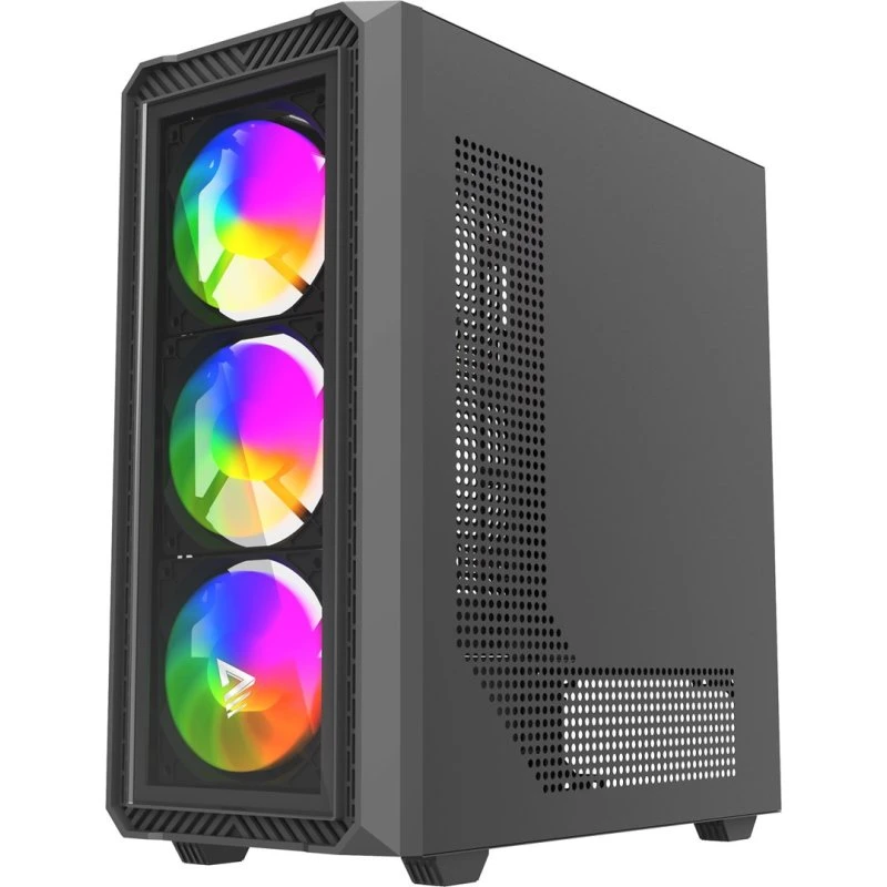 Savio Noctis Glass RGB Cube, Mid Tower, Sort