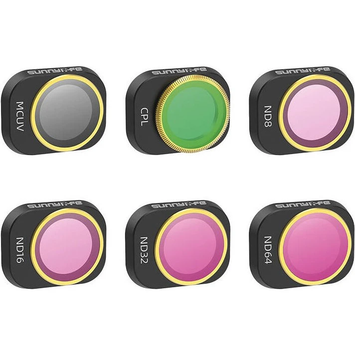 Sunnylife 6 Lens Filters MCUV CPL ND8/16/32/64 til DJI Mini 4 Pro