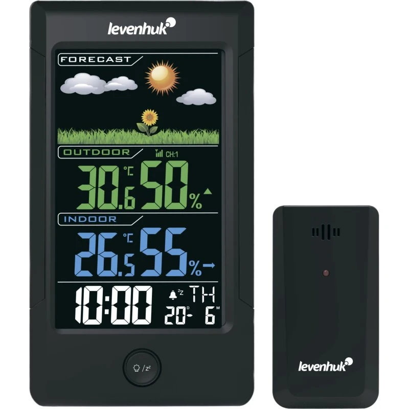 Levenhuk Weezer TH40 Termometer & Hygrometer (Sort)