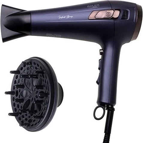 Adler AD 2273 Hårtørrer med Ionisk Funktion, 2400W, Lilla/Sort