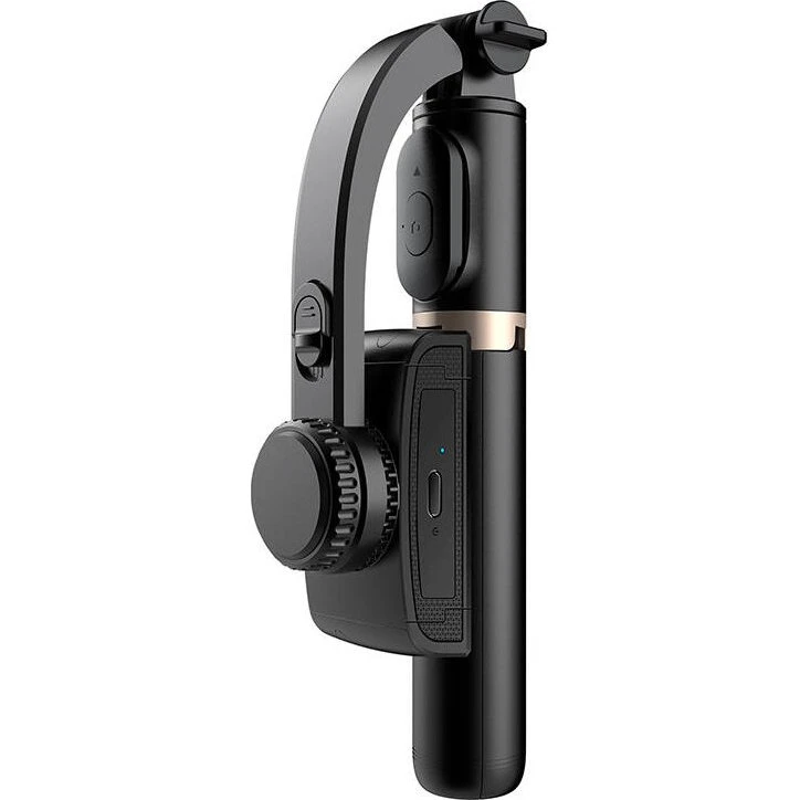 Apexel Q08d Gimbal med LED Lys, Sort, Sammenfoldelig