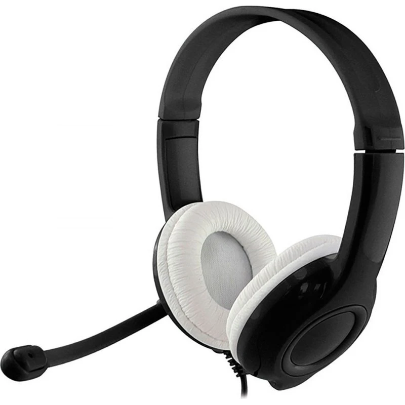 Media-Tech EPSILION MT3573 USB Høretelefoner Sort Hvid