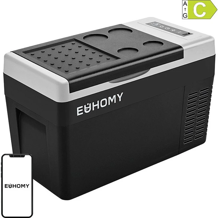 Euhomy CF004 Bilkøleskab 19 L, Sort