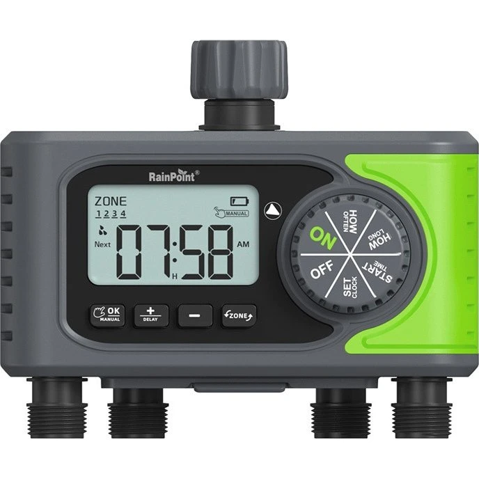 RainPoint ITV405 4-zoners Haveslangetimer