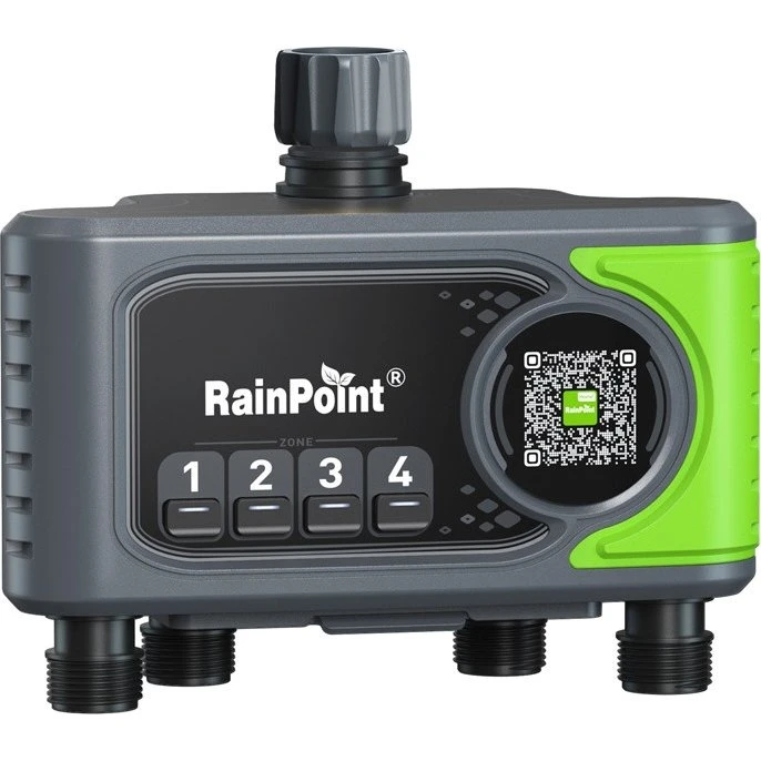RainPoint 4-zoners Vandingscontroller med LCD og Regnforsinkelse